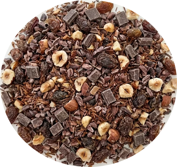 Infusion Cacao, Noisette, Honeybiush, Datte, Raisin, Rooïbos & Chicorée BIO